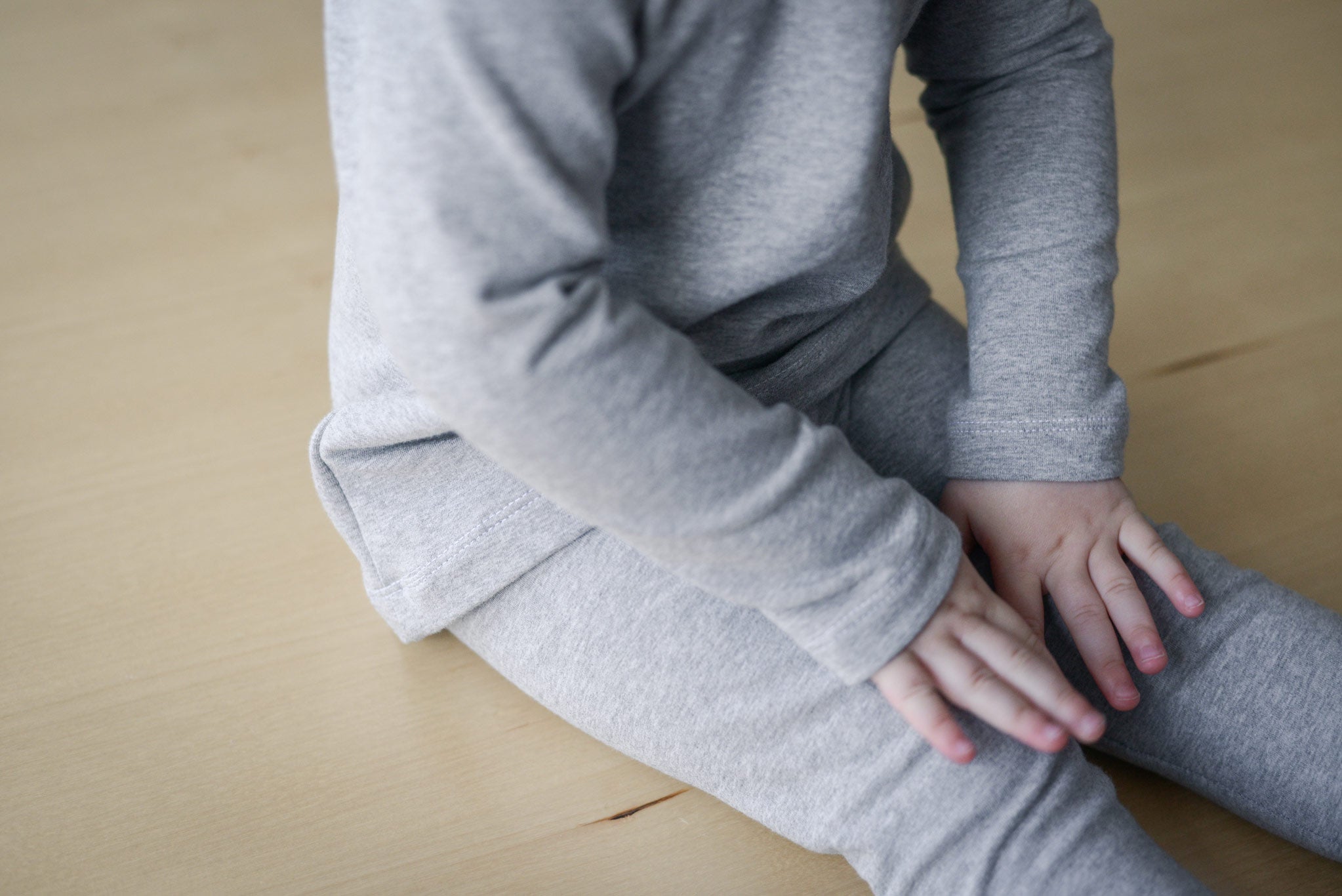 Bündchen meliert Hellgrau 0,1 m