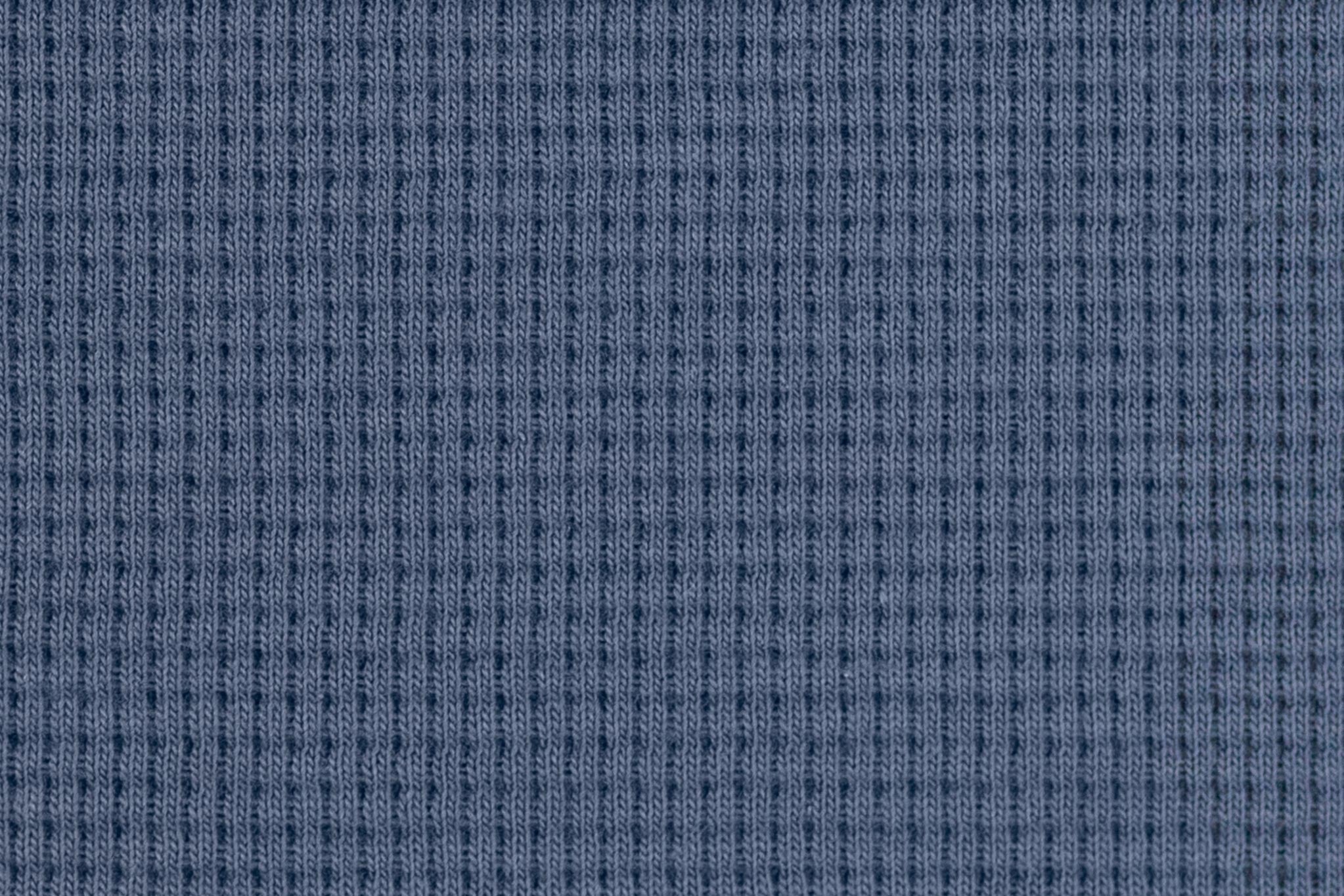 Waffeljersey Jeansblau 0,5 m