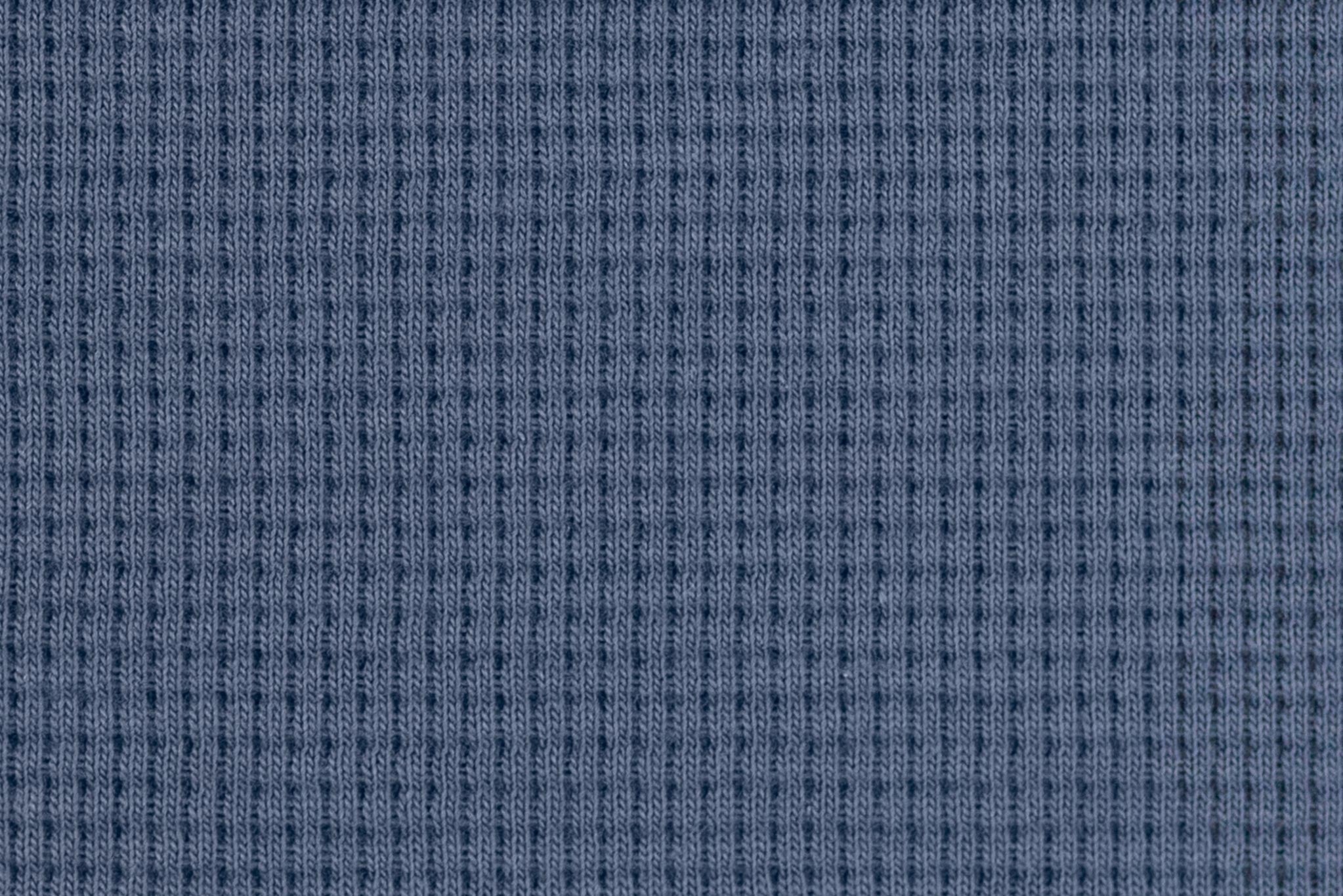 Waffeljersey Jeansblau 0,5 m