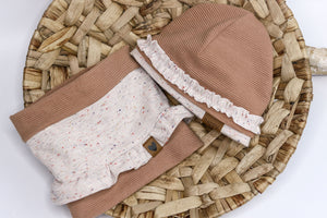 Noppy-Mélange French Terry Confetti weiß 0,1 m ABVERKAUF