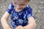 Lade das Bild in den Galerie-Viewer, BIO Jersey &quot;Tropical Night&quot; 0,5 m
