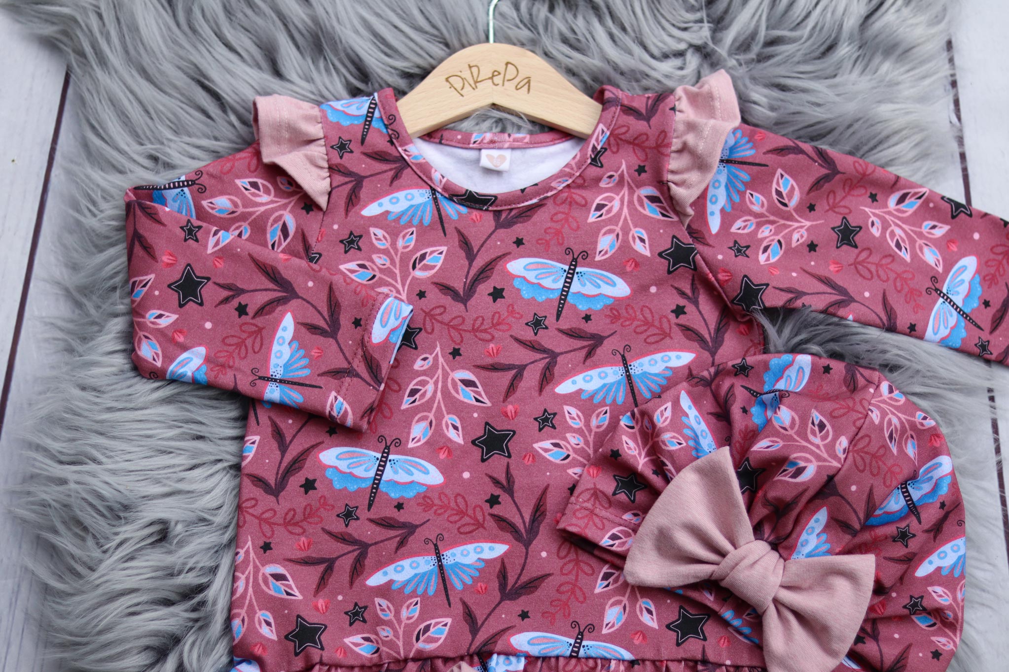 BIO Jersey "Libellenmeer" rosa 0,5 m