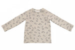 Lade das Bild in den Galerie-Viewer, Alpenfleece meliert Oatmeal &quot;Dinos&quot; 0,5 m
