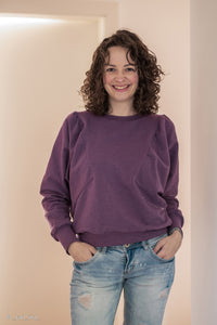 Bündchen meliert Grape 0,1 m