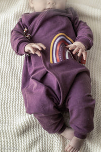 Bündchen meliert Grape 0,1 m