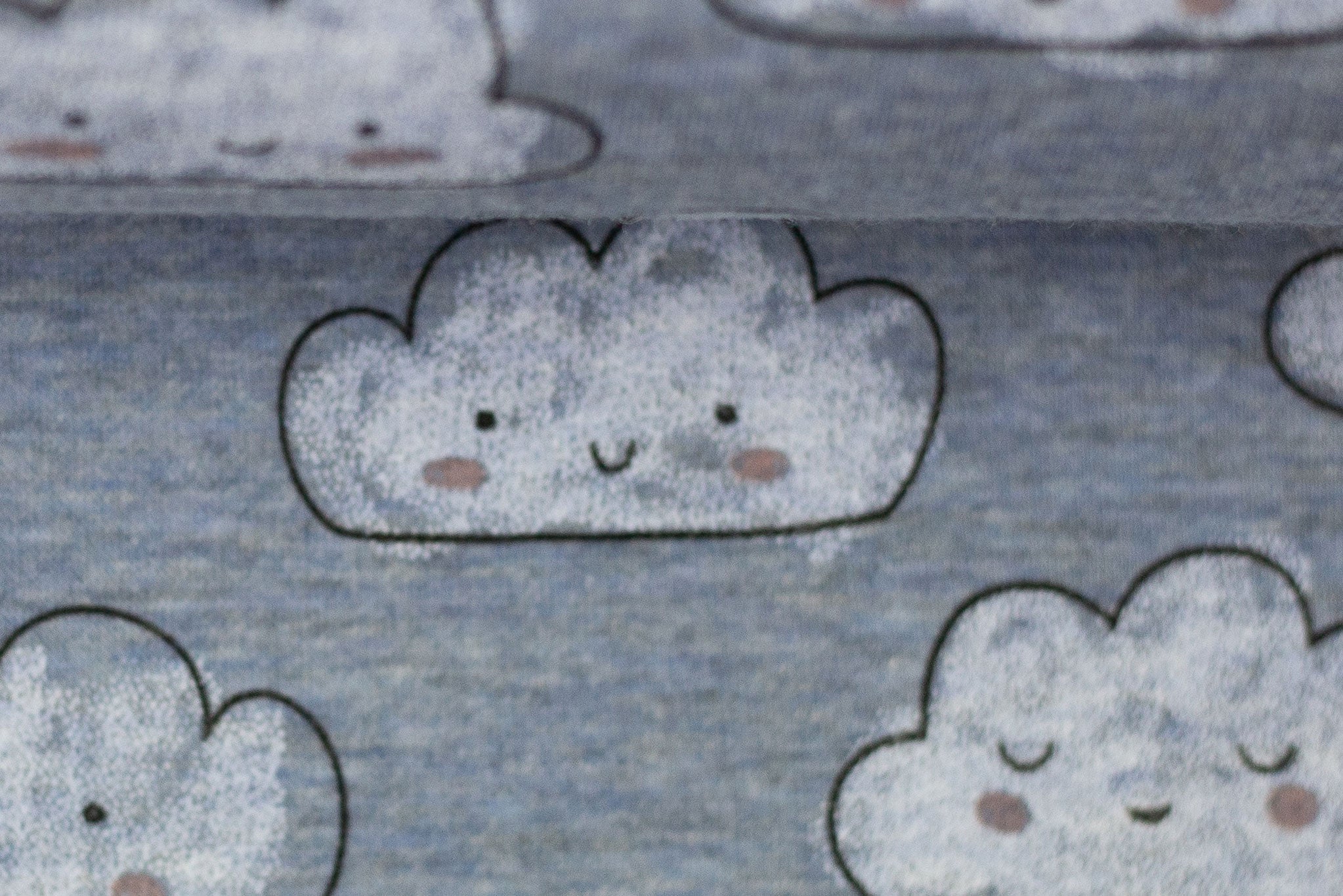 Alpenfleece meliert Blau "Wolken" 0,1 m