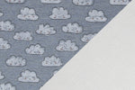 Lade das Bild in den Galerie-Viewer, Alpenfleece meliert Blau &quot;Wolken&quot; 0,1 m
