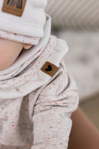 Noppy-Mélange French Terry Confetti weiß 0,1 m ABVERKAUF