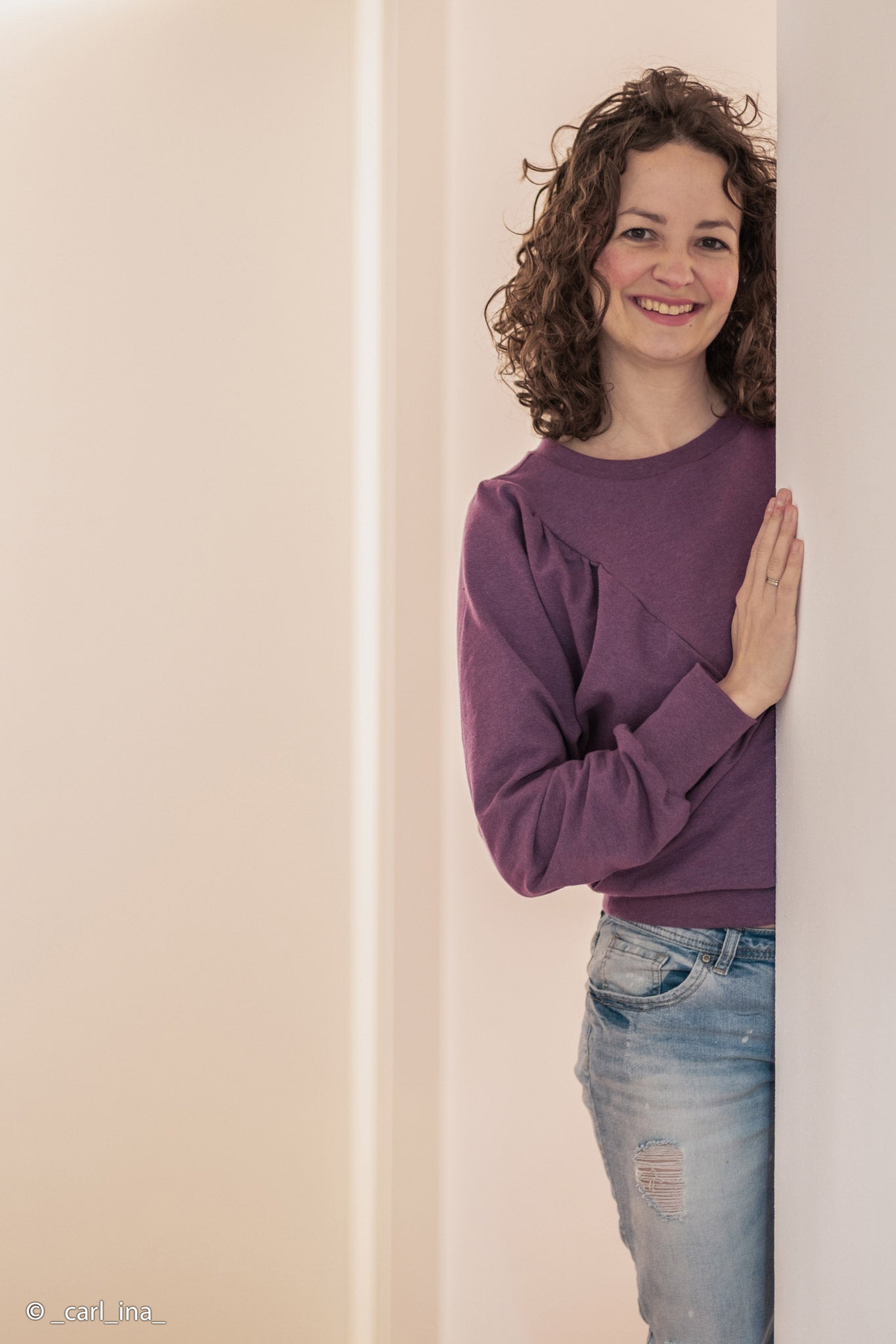 Bündchen meliert Grape 0,1 m