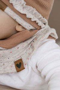 Noppy-Mélange French Terry Confetti weiß 0,1 m ABVERKAUF