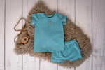Lade das Bild in den Galerie-Viewer, French Terry Teal 0,1 m
