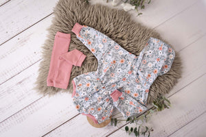 French Terry "Modern Roses" mint 0,5 m