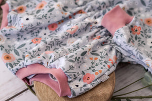 French Terry "Modern Roses" mint 0,5 m