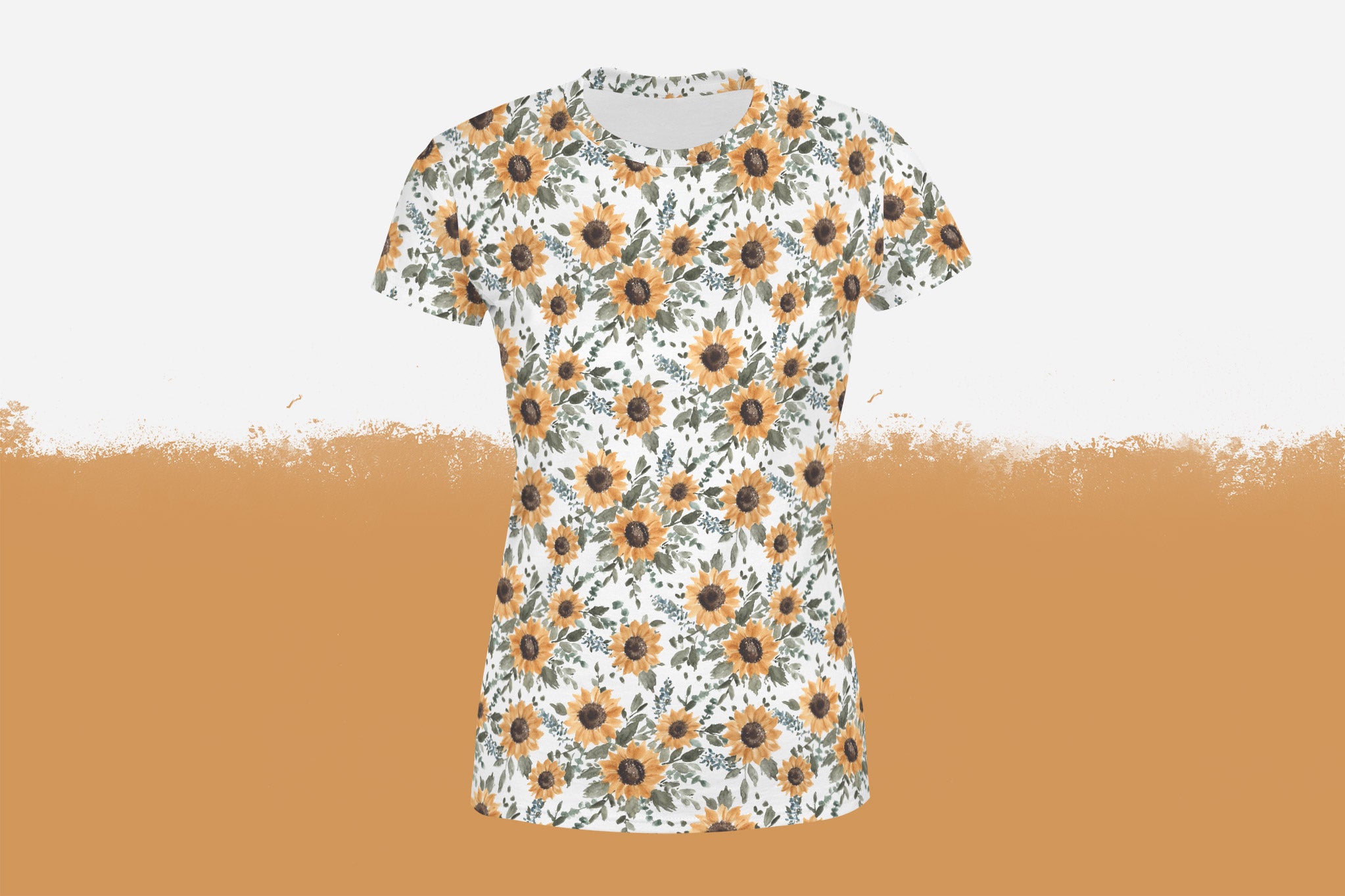 Shirt Damen "Sonnenblumen" weiß
