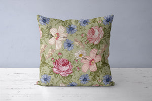 Kissenbezug "Vintage flowers delicate" sage