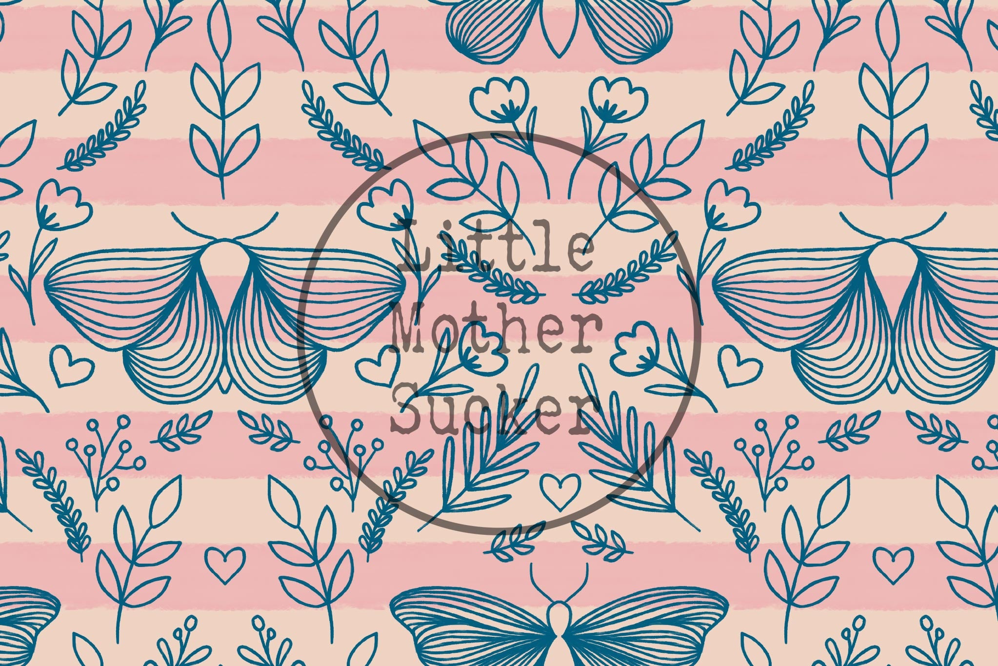 BIO French Terry "Flutter party" cotton candy 0,5 m