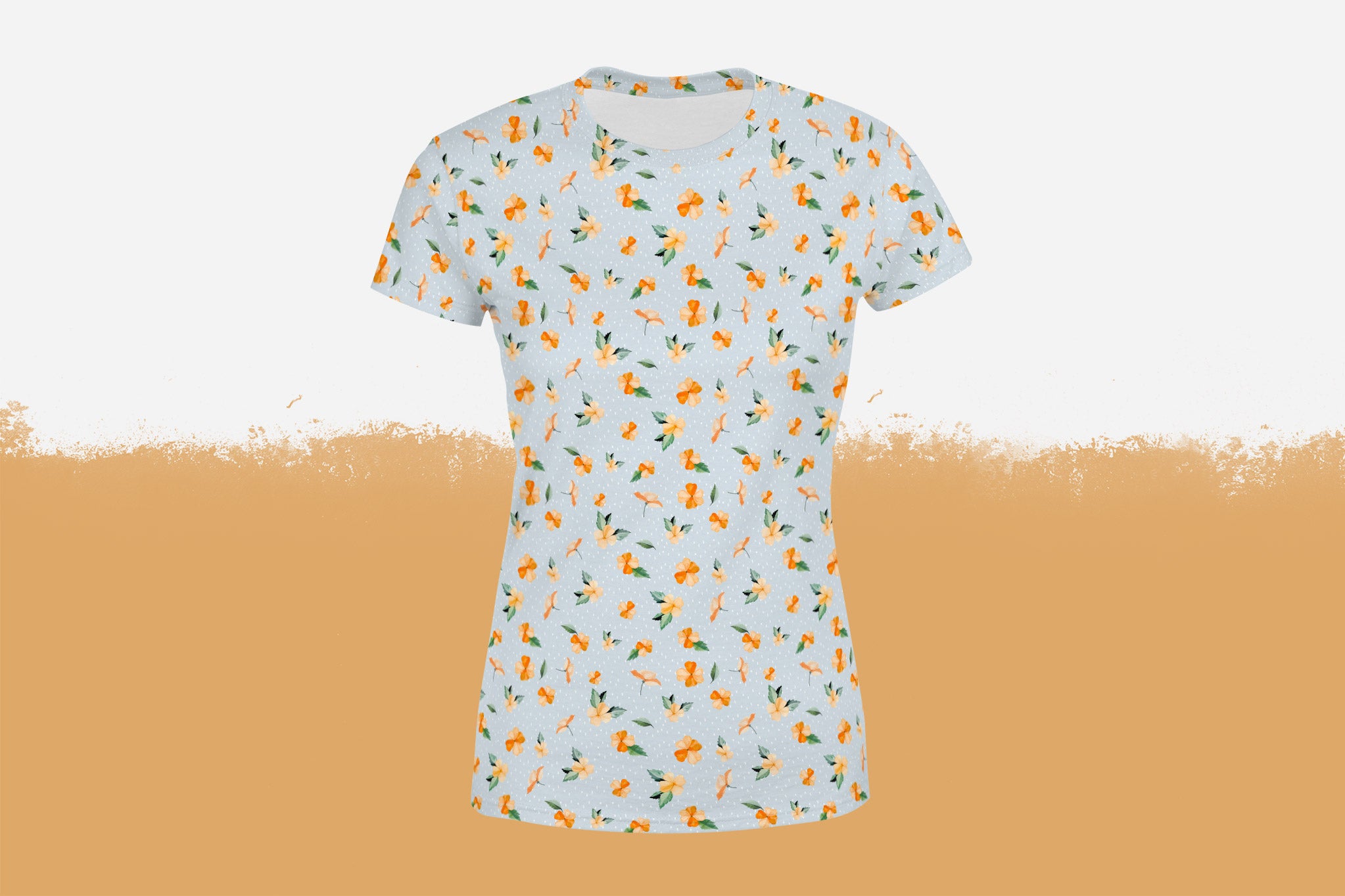 Shirt Damen "Gun Gale" aquamarin Blumen