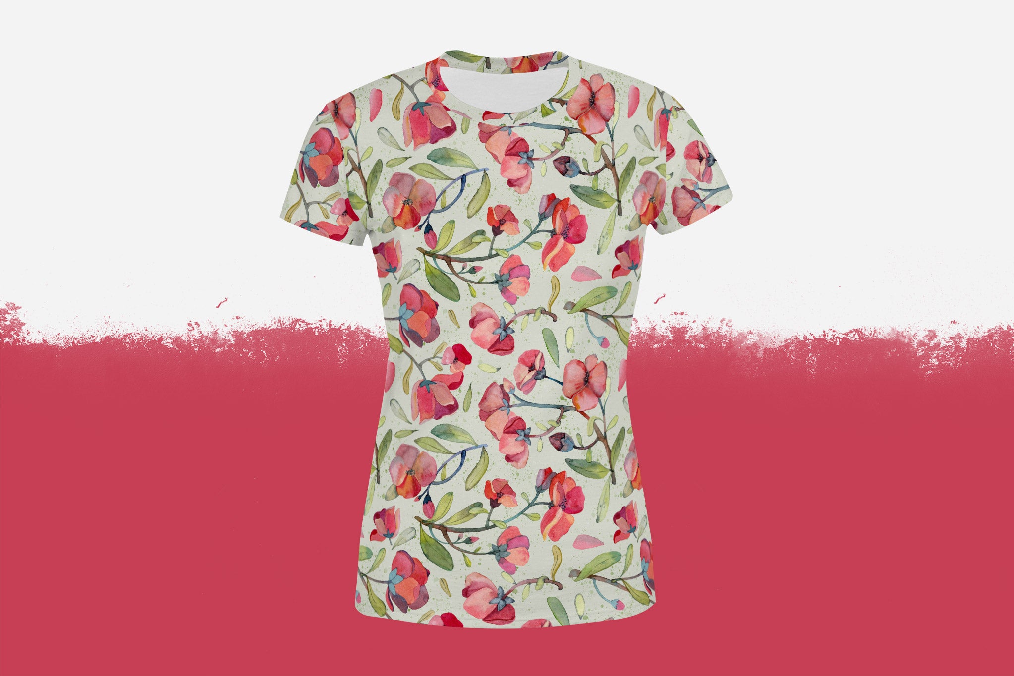 Shirt Damen "Poppy" fern splatter