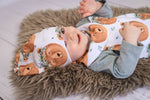 Lade das Bild in den Galerie-Viewer, Premium BIO Jersey &quot;Bruno Braunbär&quot; weiß 0,5 m
