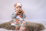 Lade das Bild in den Galerie-Viewer, Premium BIO Jersey &quot;Bruno Braunbär&quot; weiß 0,5 m
