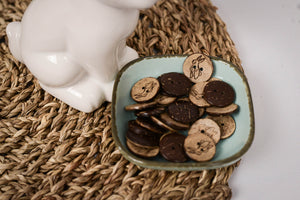 Kokosknöpfe Gravur Häschen 2 cm (10 Stück)