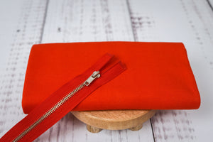 Metall Reißverschluss (teilbar) 40 cm rot