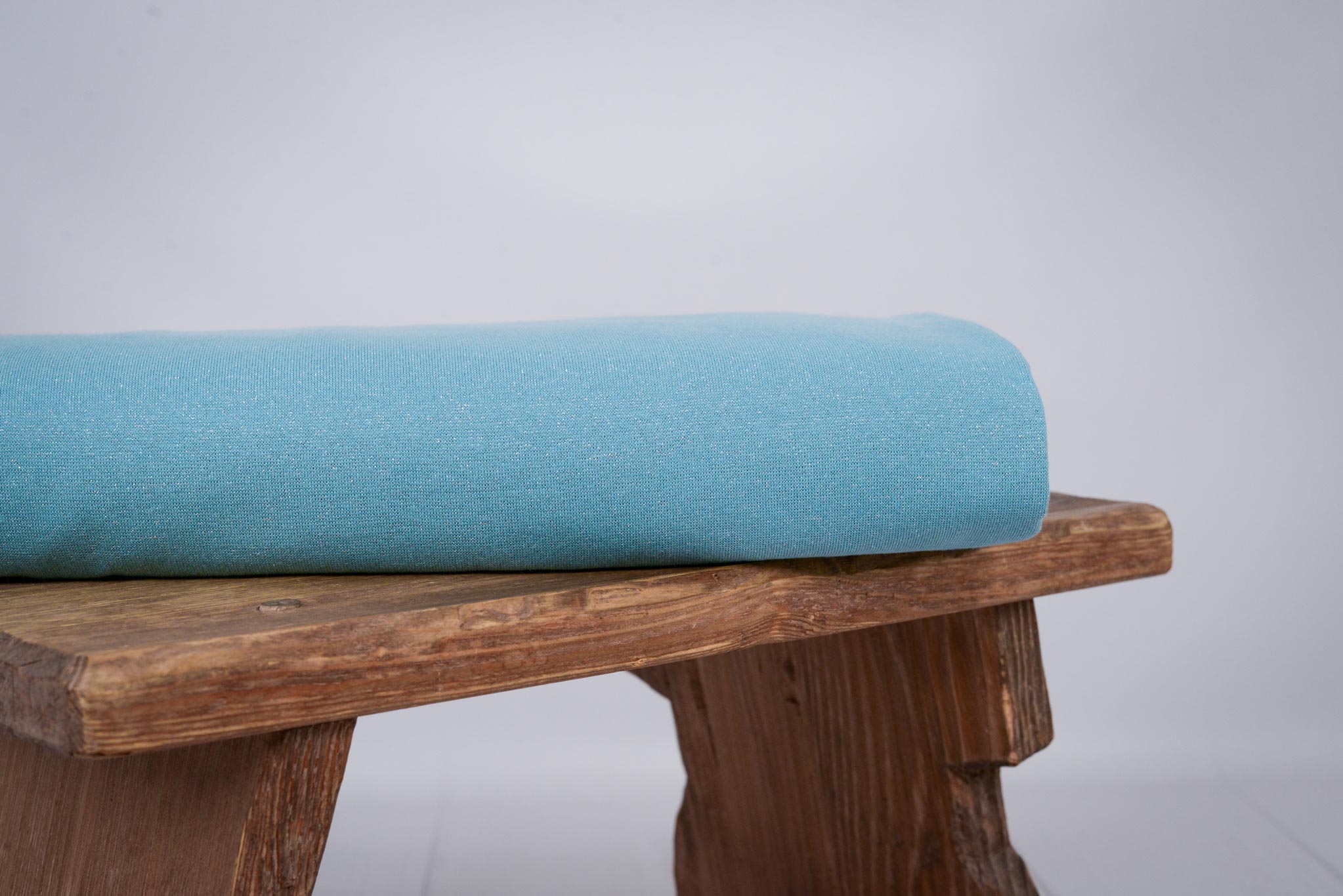 Glitzerbündchen Teal 0,1 m ABVERKAUF