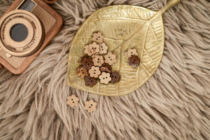 Kokosknöpfe Blume 1,8 cm (5 Stück)
