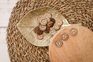 Kokosknöpfe Gravur Handmade 2 cm (10 Stück)