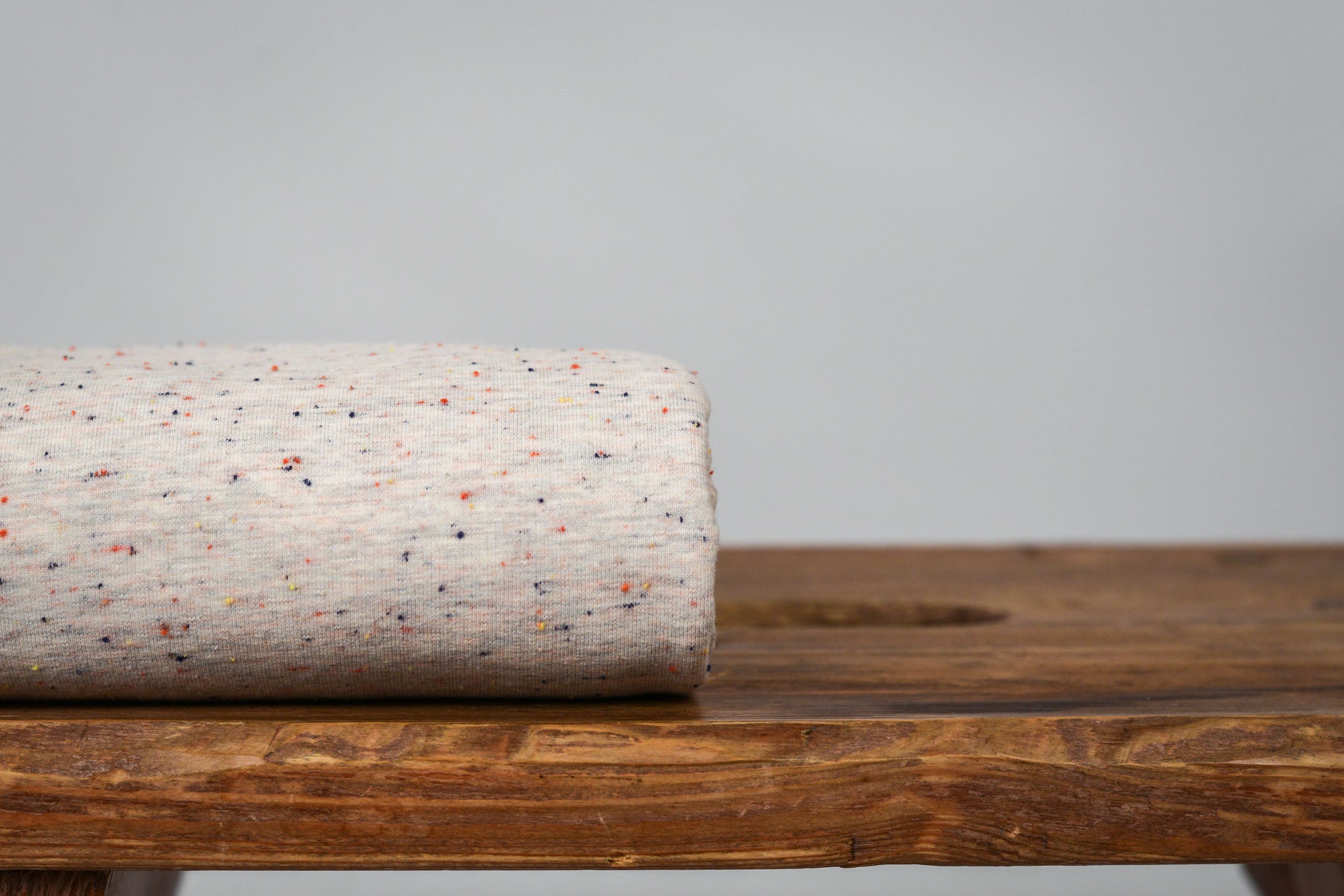 Noppy-Mélange French Terry Confetti weiß 0,1 m ABVERKAUF