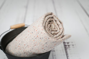 Noppy-Mélange French Terry Confetti weiß 0,1 m ABVERKAUF