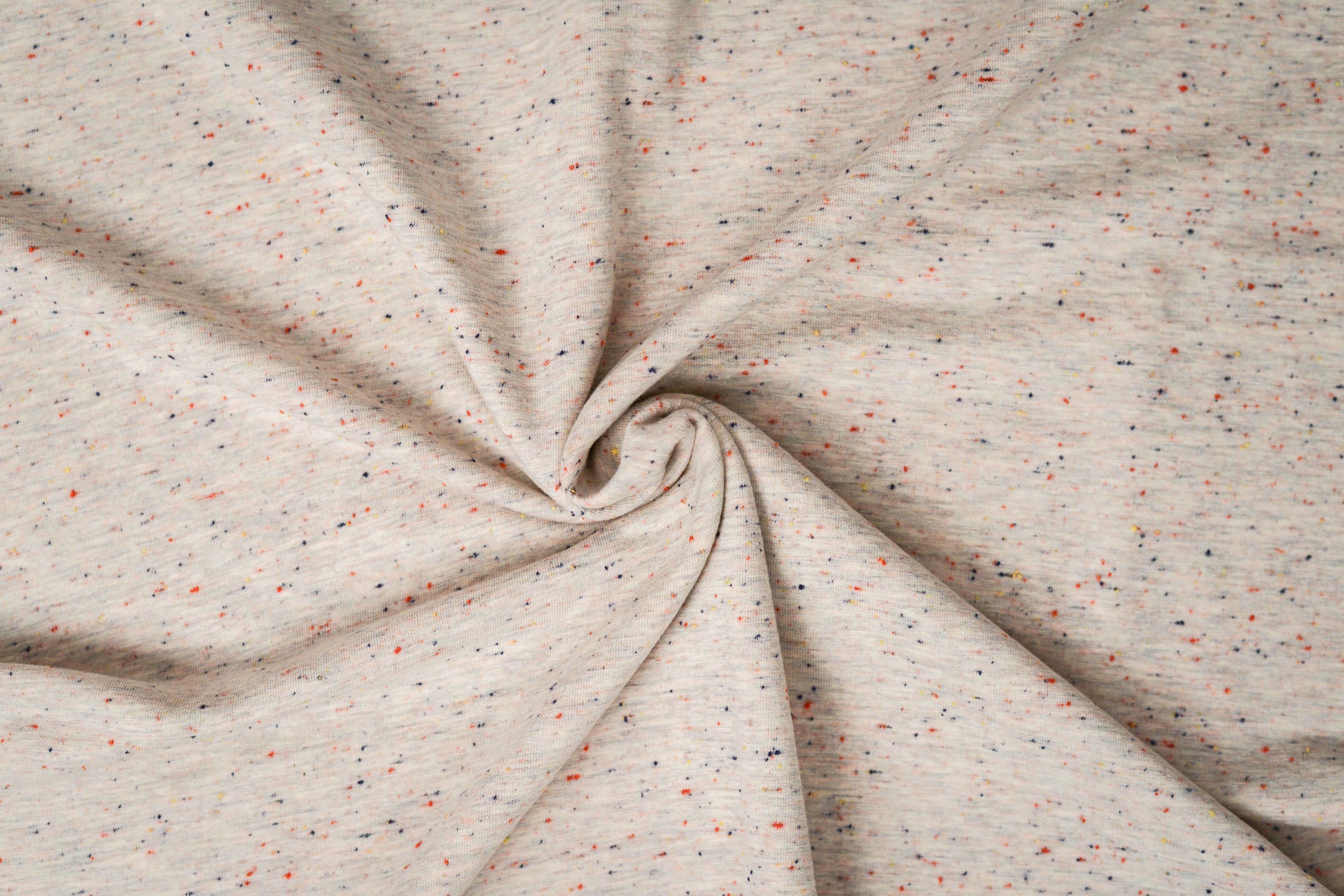 Noppy-Mélange French Terry Confetti weiß 0,1 m ABVERKAUF