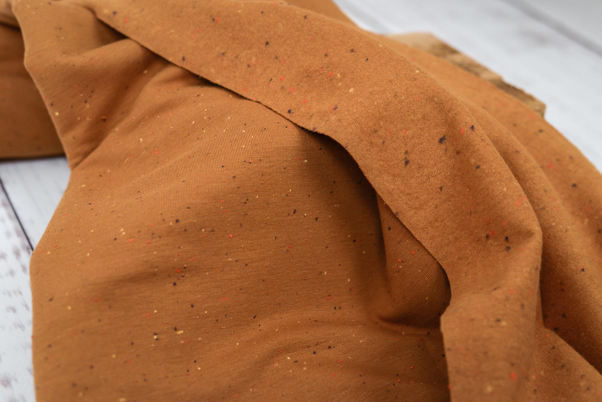 Noppy-Mélange French Terry Confetti gelb 0,1 m ABVERKAUF