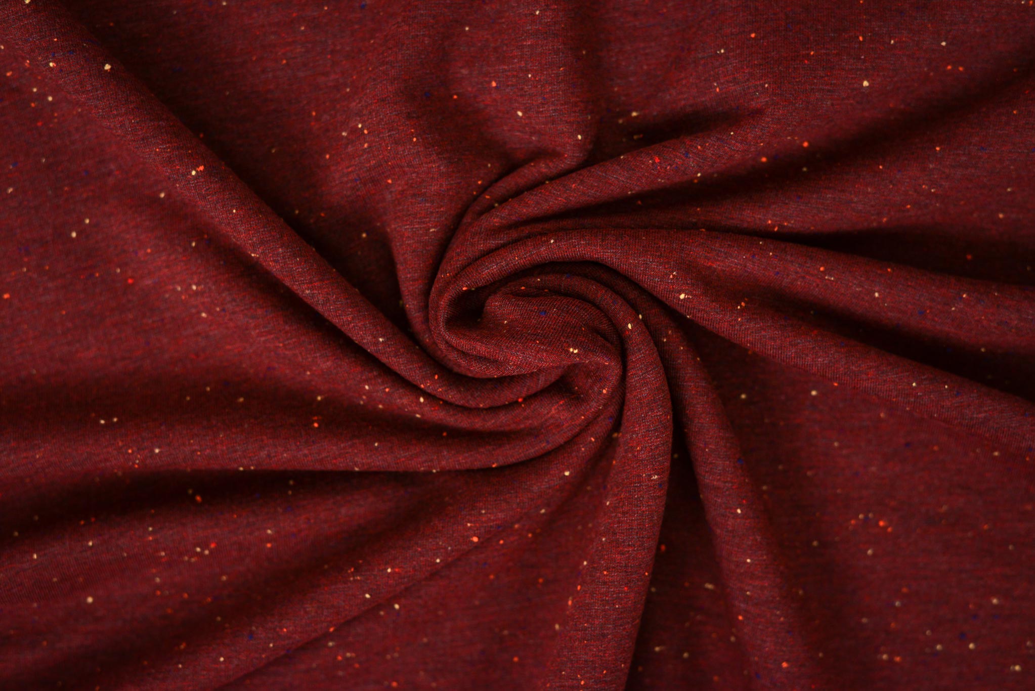 Noppy-Mélange French Terry Confetti rot 0,5 m