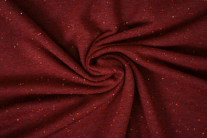 Noppy-Mélange French Terry Confetti rot 0,5 m