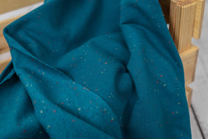 Noppy-Mélange French Terry Confetti blau 0,5 m