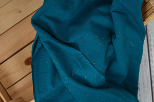 Noppy-Mélange French Terry Confetti blau 0,5 m