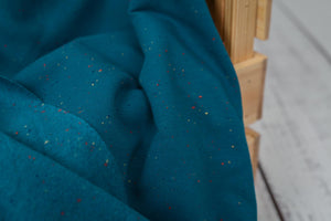 Noppy-Mélange French Terry Confetti blau 0,5 m