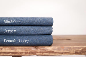 French Terry meliert Denim 0,1 m