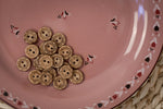 Lade das Bild in den Galerie-Viewer, Kokosknöpfe Gravur Blümchen 1,1 cm (10 Stück)
