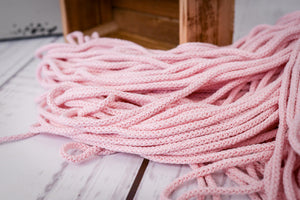 Baumwollkordel rund 5mm baby pink