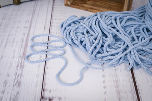 Baumwollkordel rund 5mm baby blue