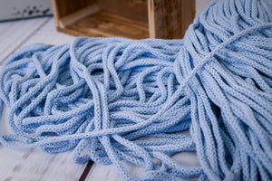 Baumwollkordel rund 5mm baby blue