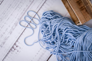 Baumwollkordel rund 5mm baby blue