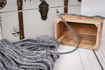 Lade das Bild in den Galerie-Viewer, Baumwollkordel rund 8mm schwarz melange
