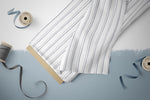 Lade das Bild in den Galerie-Viewer, BIO French Terry &quot;Space Walk&quot; Stripes white 0,5 m

