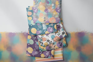 Lycra "Flower Meadows" purple COLLECTION