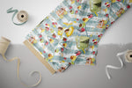 Lade das Bild in den Galerie-Viewer, Lycra "Berry go round" blue gingham 0,5 m
