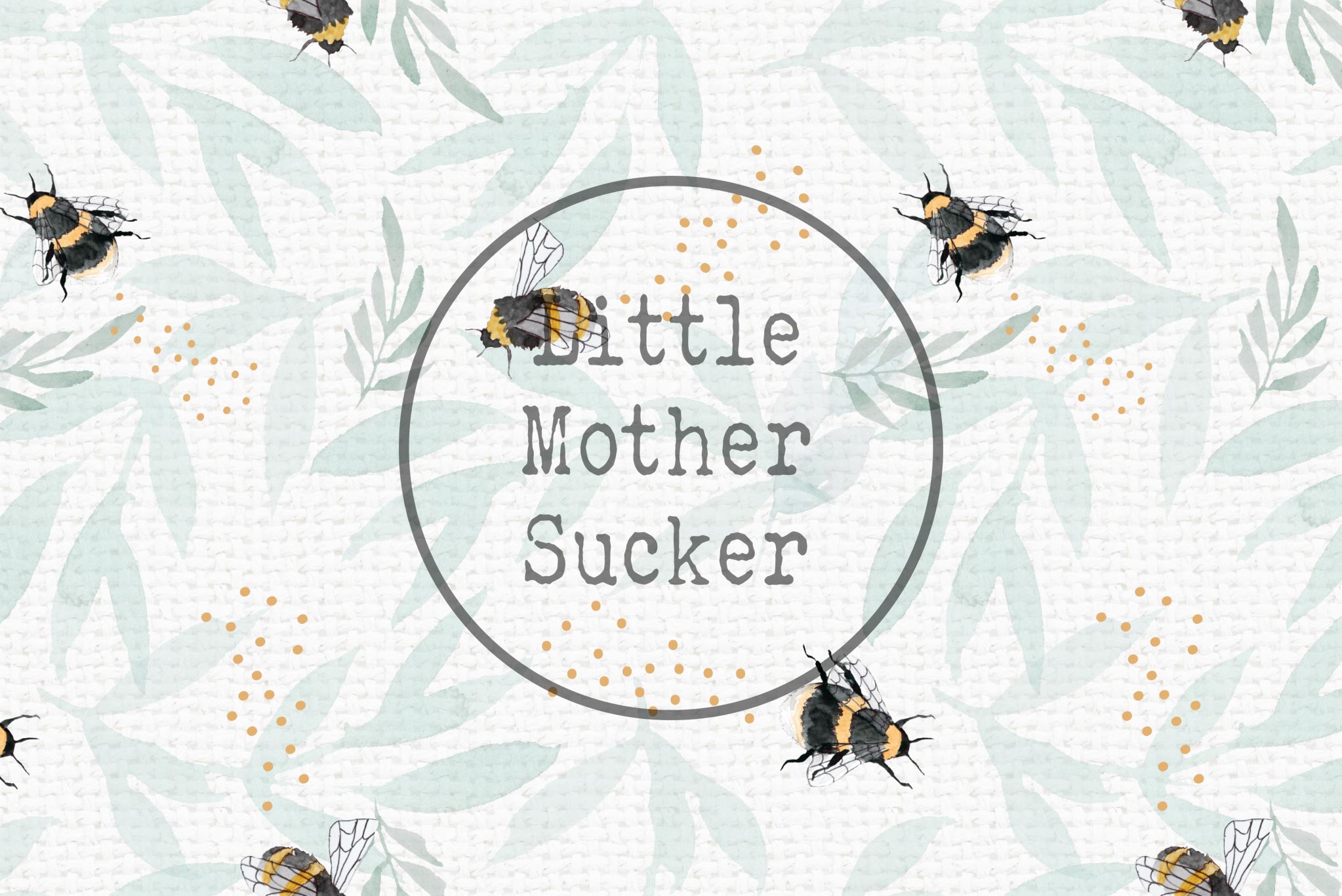 BIO Jersey "Bumble Bees" white 0,5 m