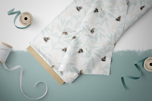 BIO Jersey "Bumble Bees" white 0,5 m